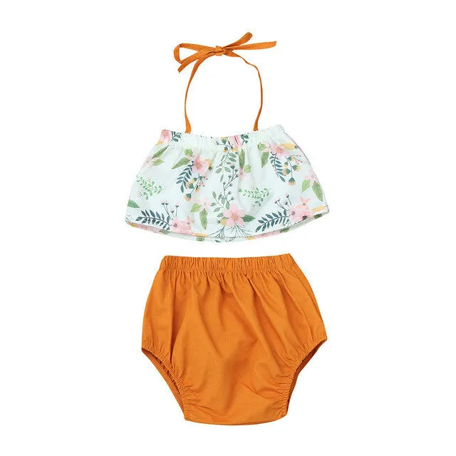 2 Piece Halter Tie and Shorts Set