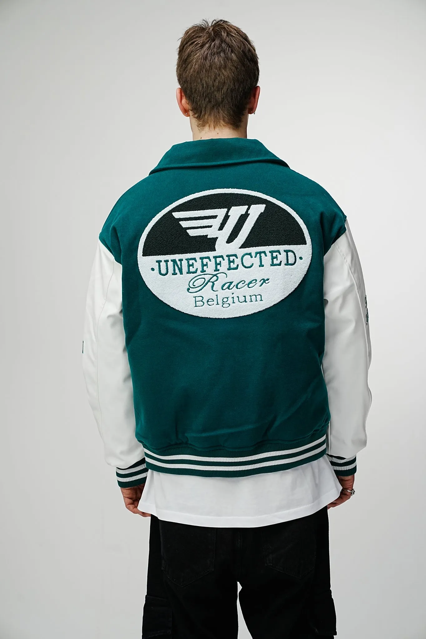 Airdrop Racer Varsity Jacket - Emerald Green