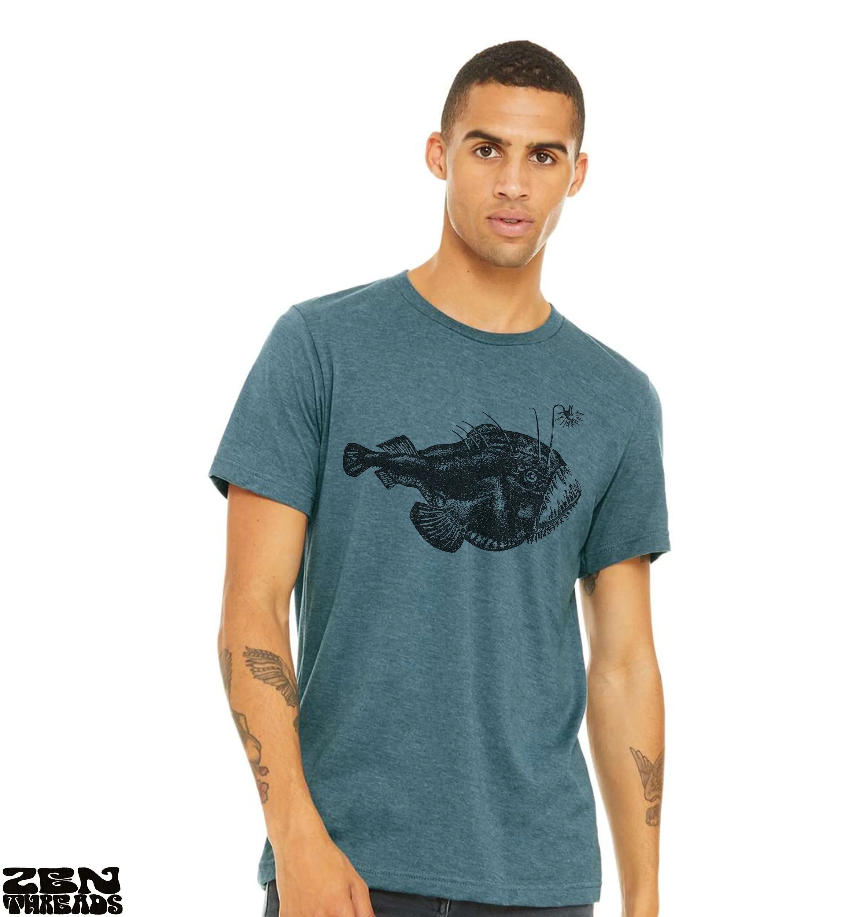 Angler Fish Unisex T-Shirt - Deep Ocean Marine Life Gift (Bella Canvas)