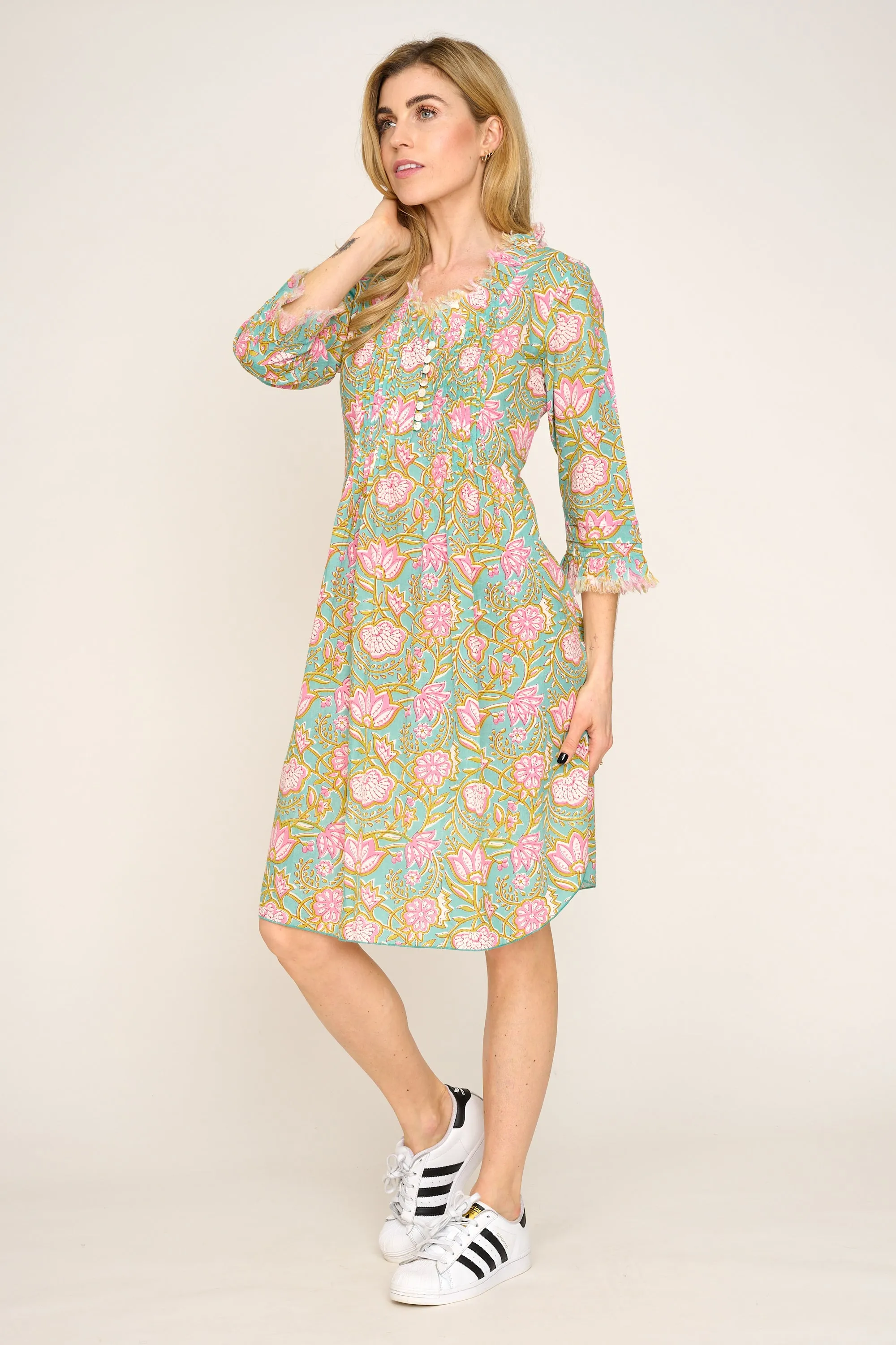 Annabel Cotton Tunic in Mediterranean Floral