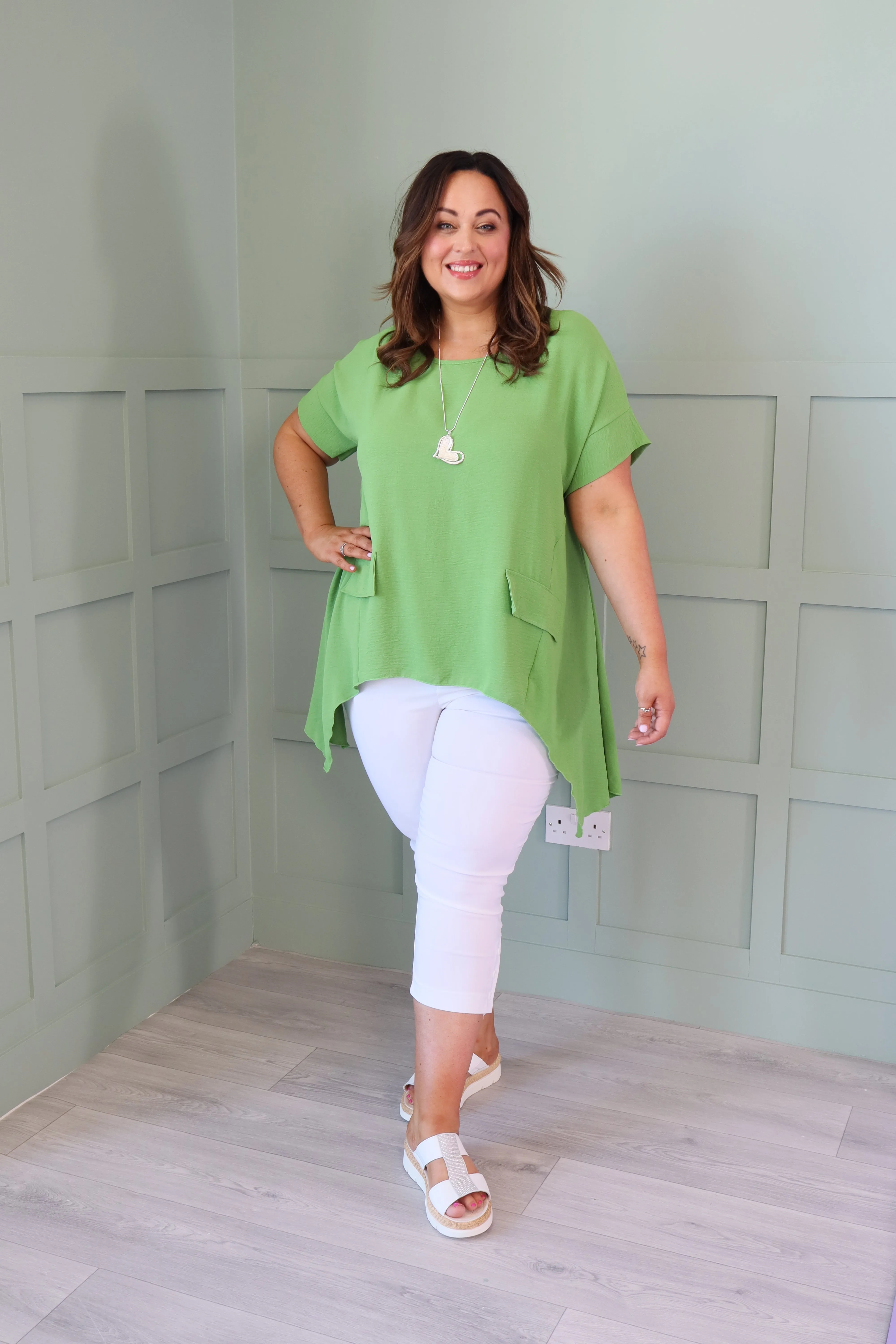 Aoife Tunic Blouse in Green