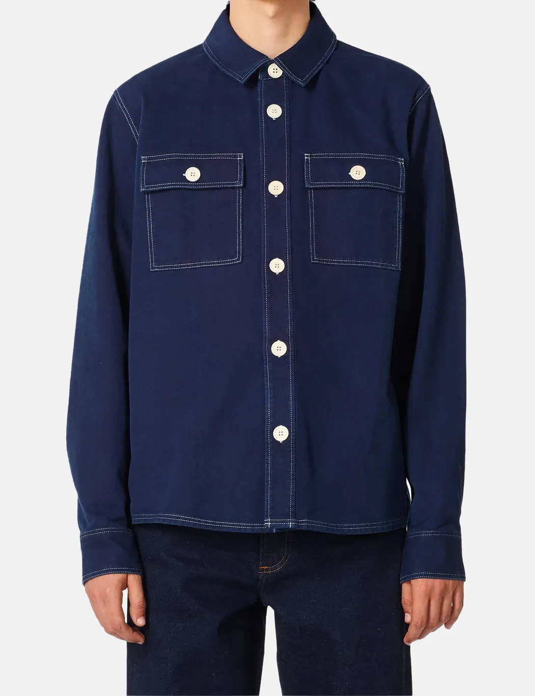 A.P.C. Bastain Overshirt - Stonewash Indigo