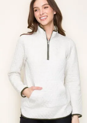 Ava Quilted Lightweight Pullover - 3 colors!