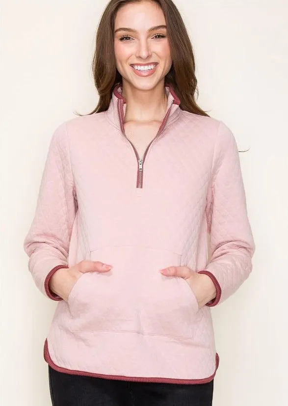 Ava Quilted Lightweight Pullover - 3 colors!