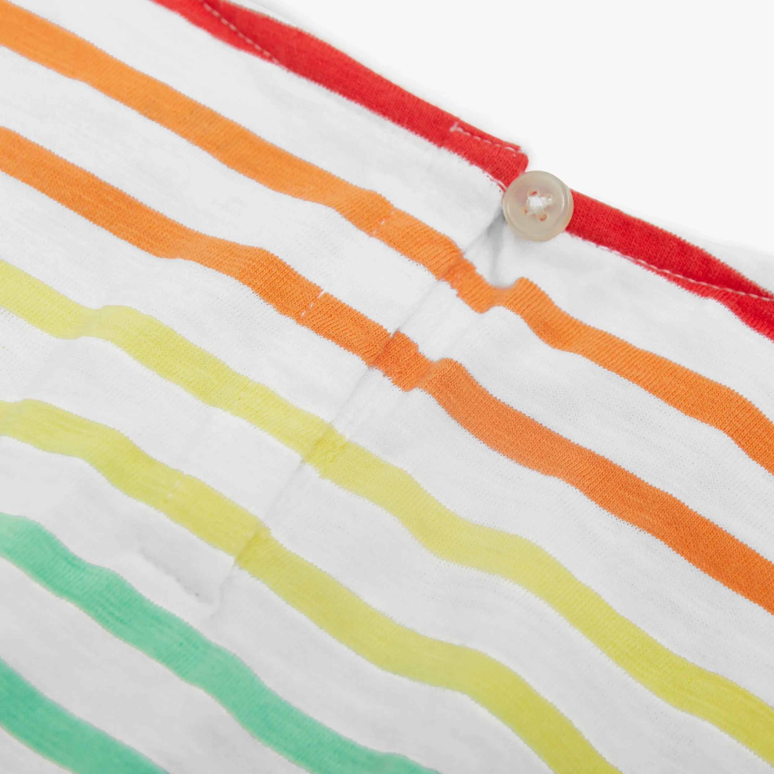 Backyard dress in double rainbow stripe