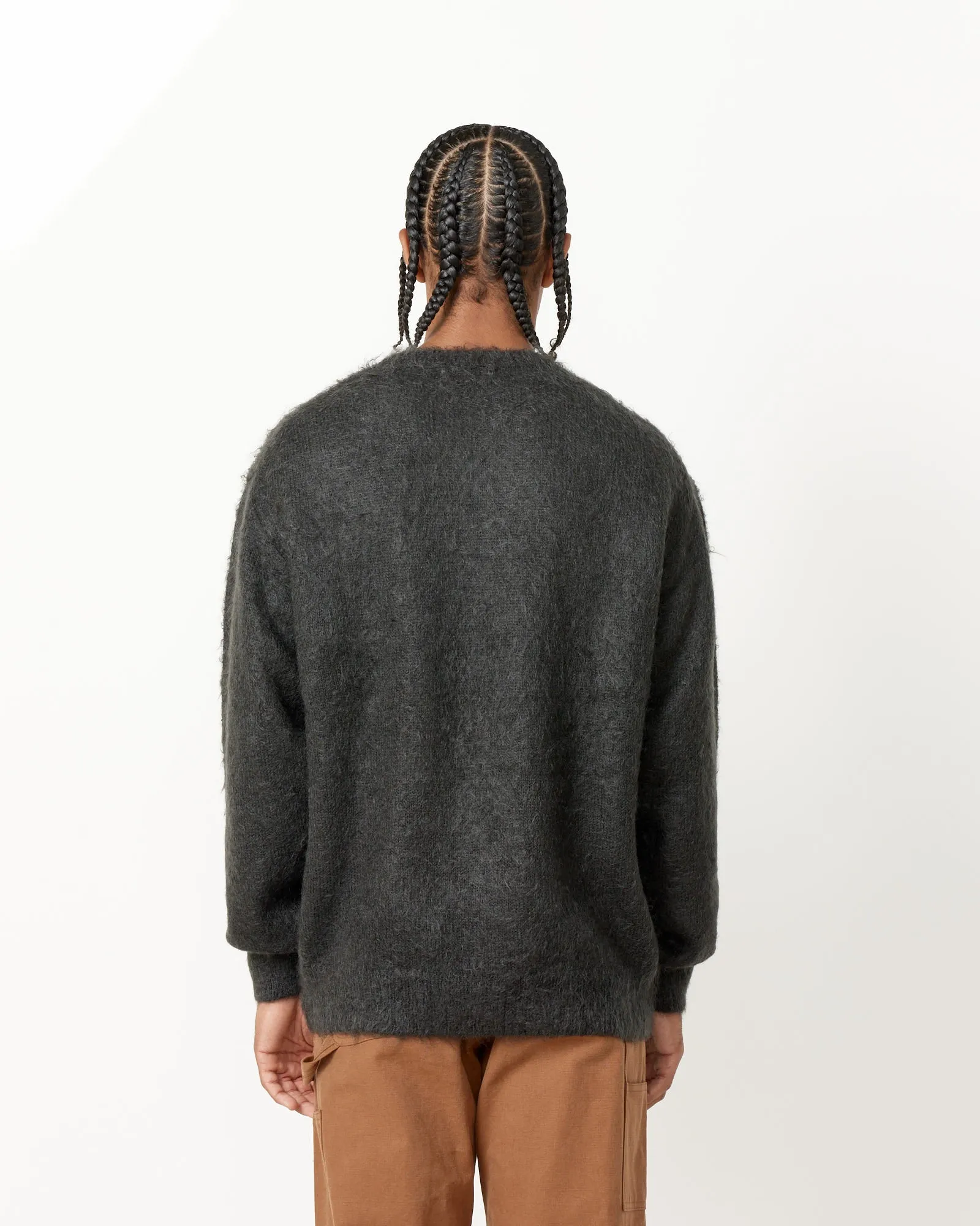 Brushed Mohair Knit Pullover