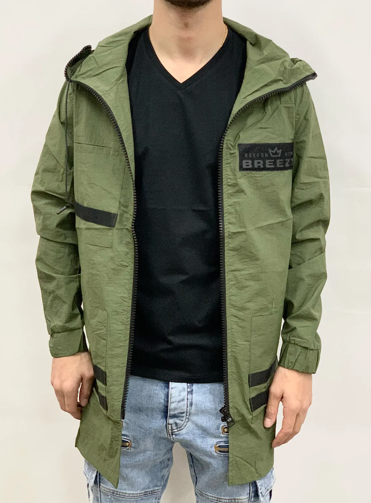 Buyer's Choice Jacket - Reflective Windbraker - Khaki Olive - 20404019