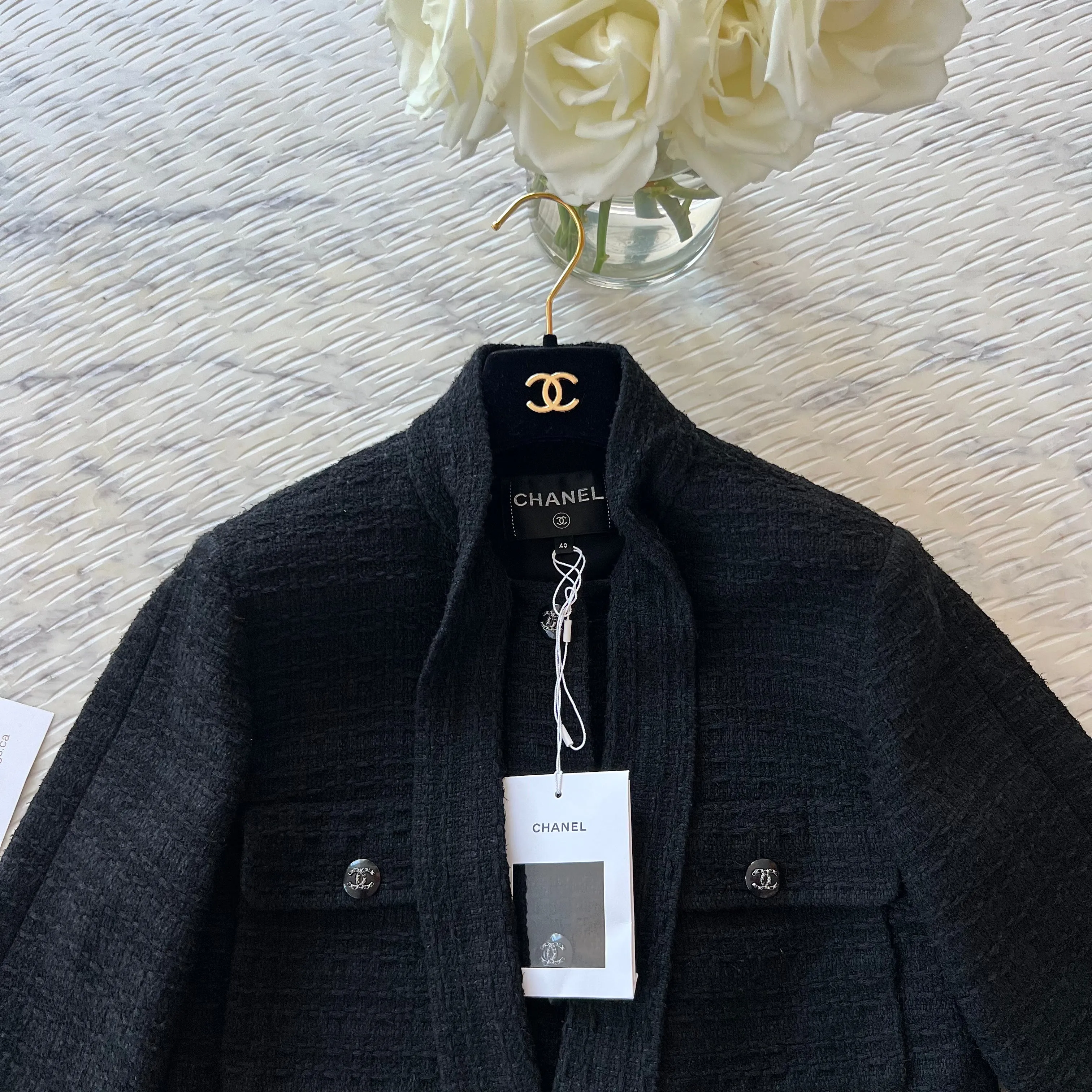 Chanel Black Tweed 21C Jacket