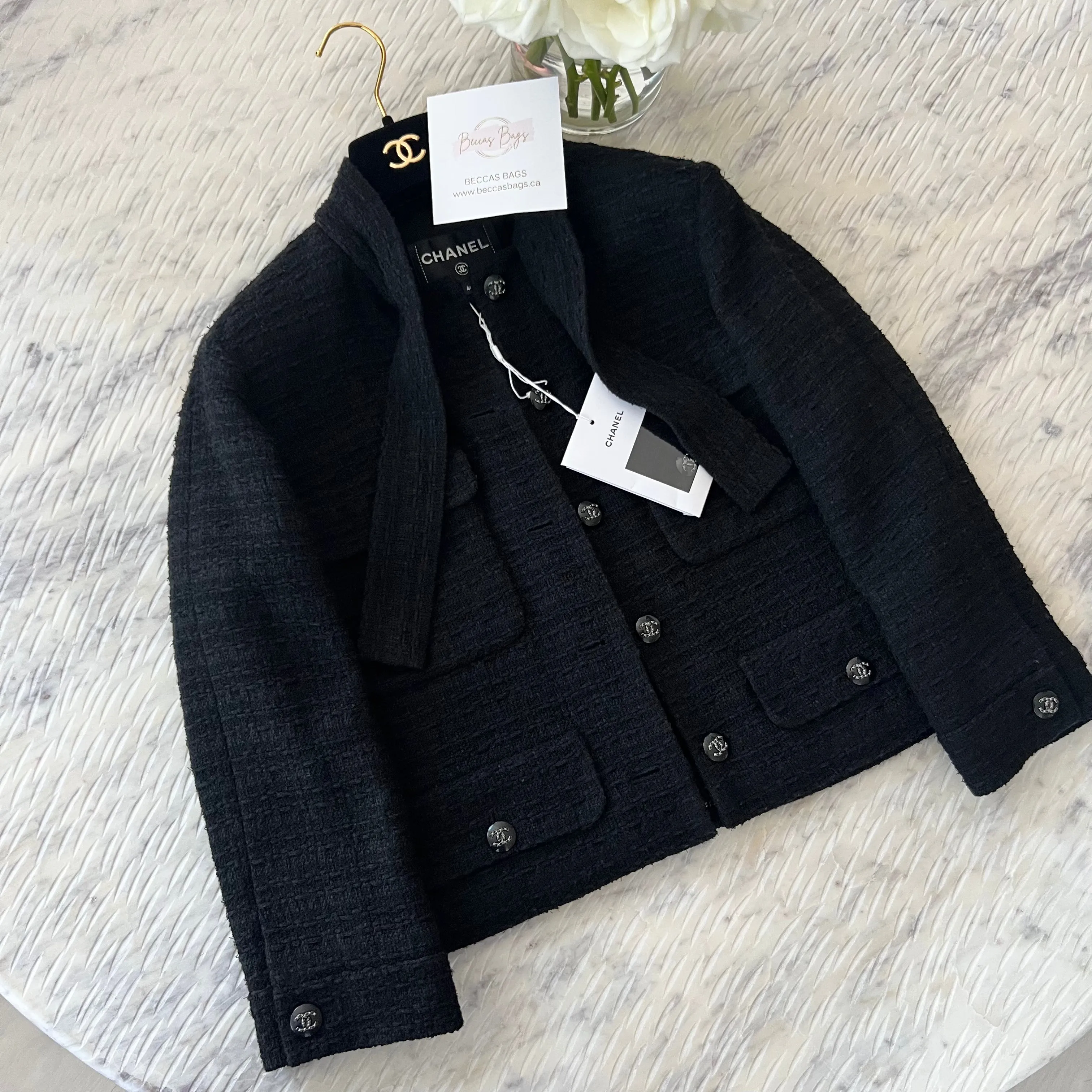 Chanel Black Tweed 21C Jacket