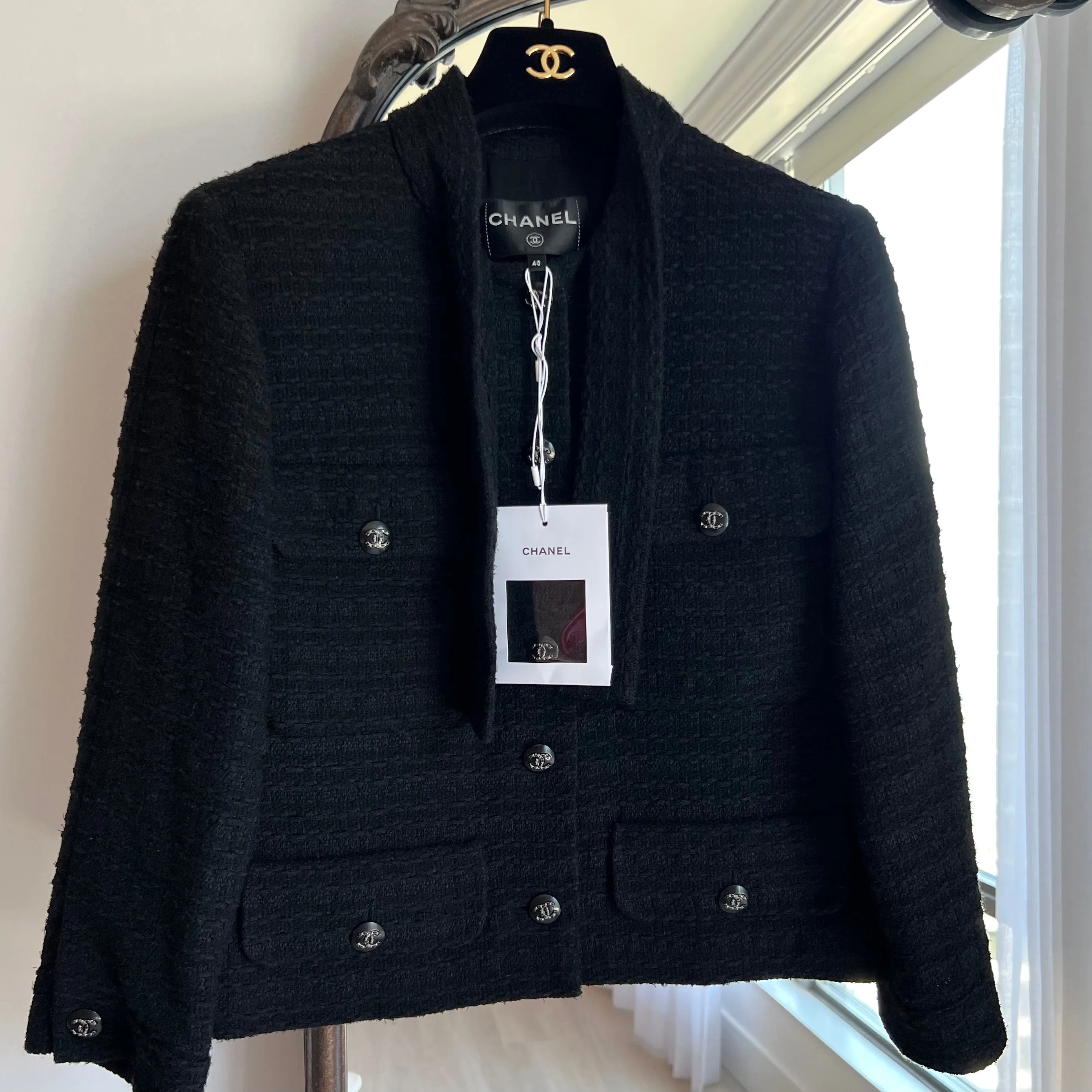 Chanel Black Tweed 21C Jacket