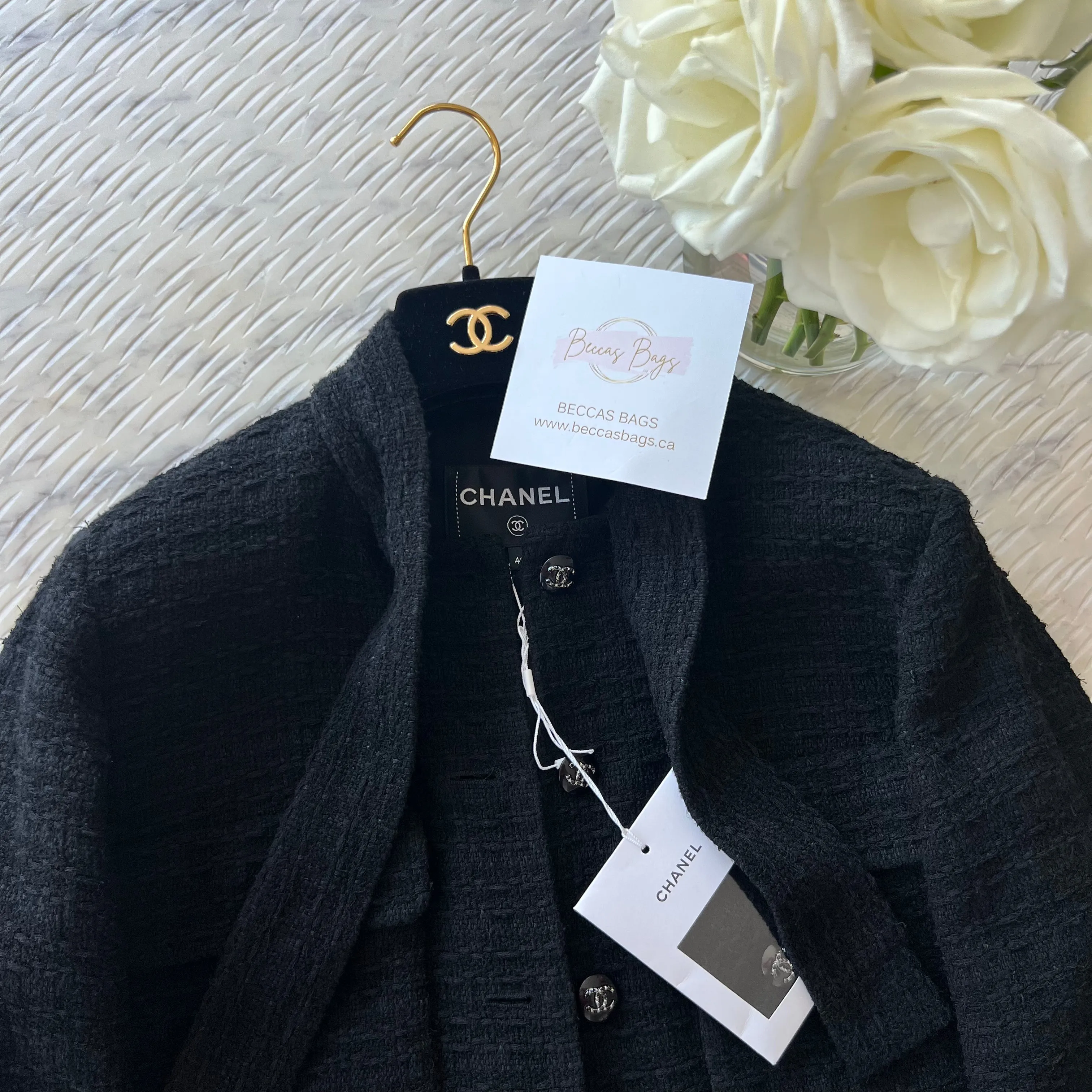 Chanel Black Tweed 21C Jacket