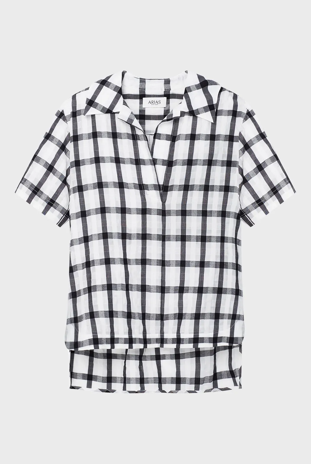 Checked Tunic Top