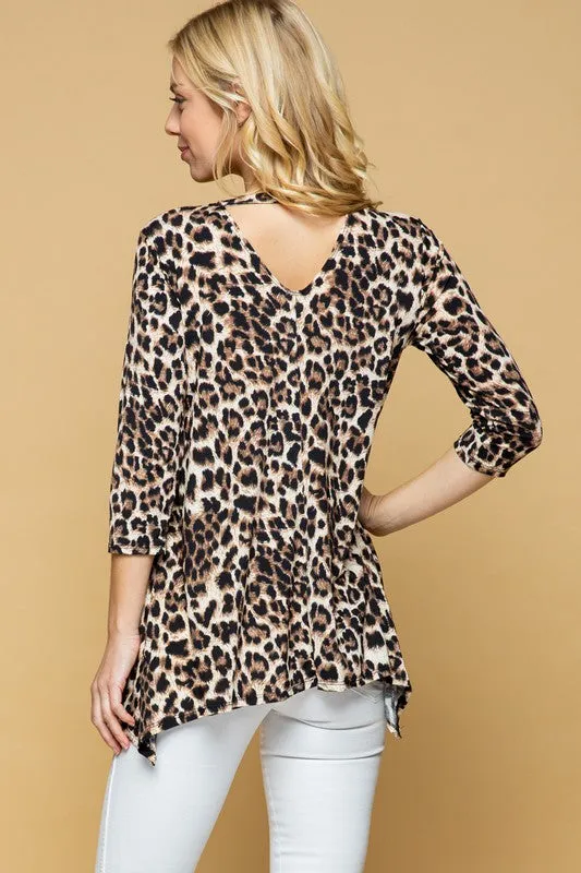 Cheetah Cutie -Tunic Top