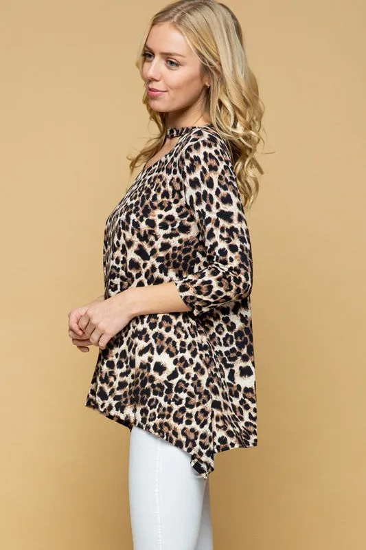 Cheetah Cutie -Tunic Top