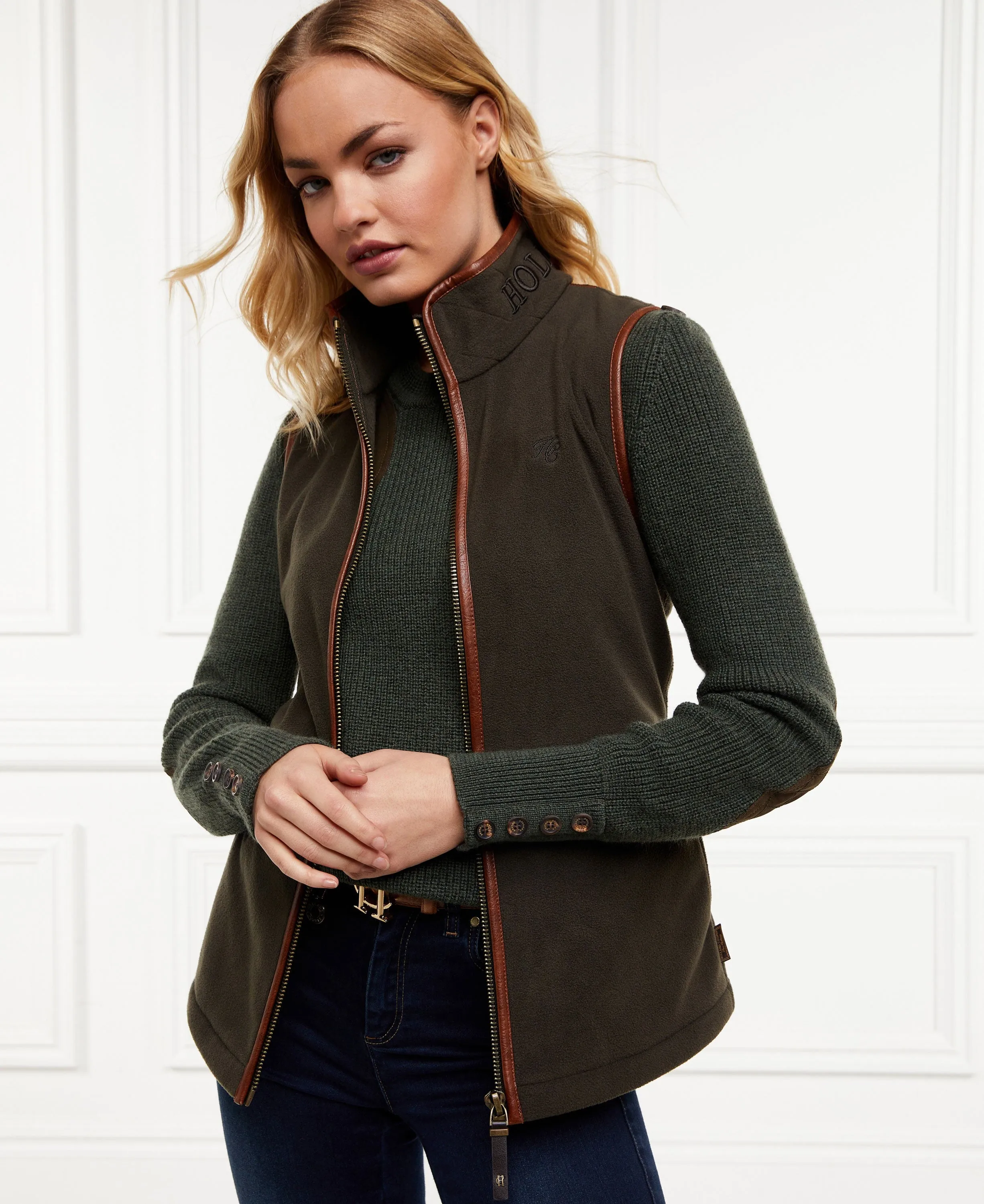 Country Fleece Gilet - Khaki