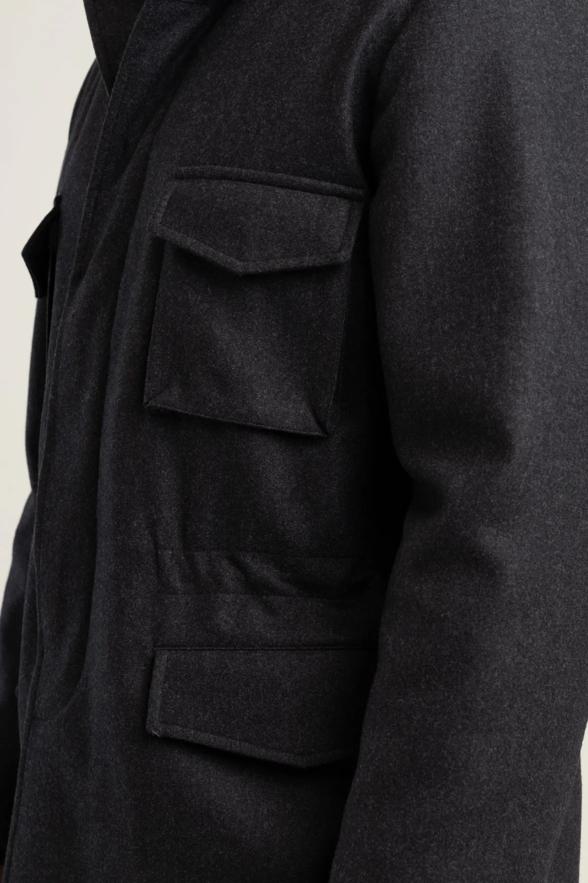 Dark Grey Wool Field Jacket