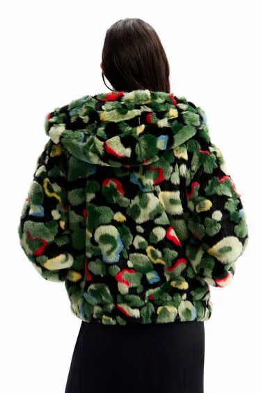 Desigual Camo Fur-effect Jacket