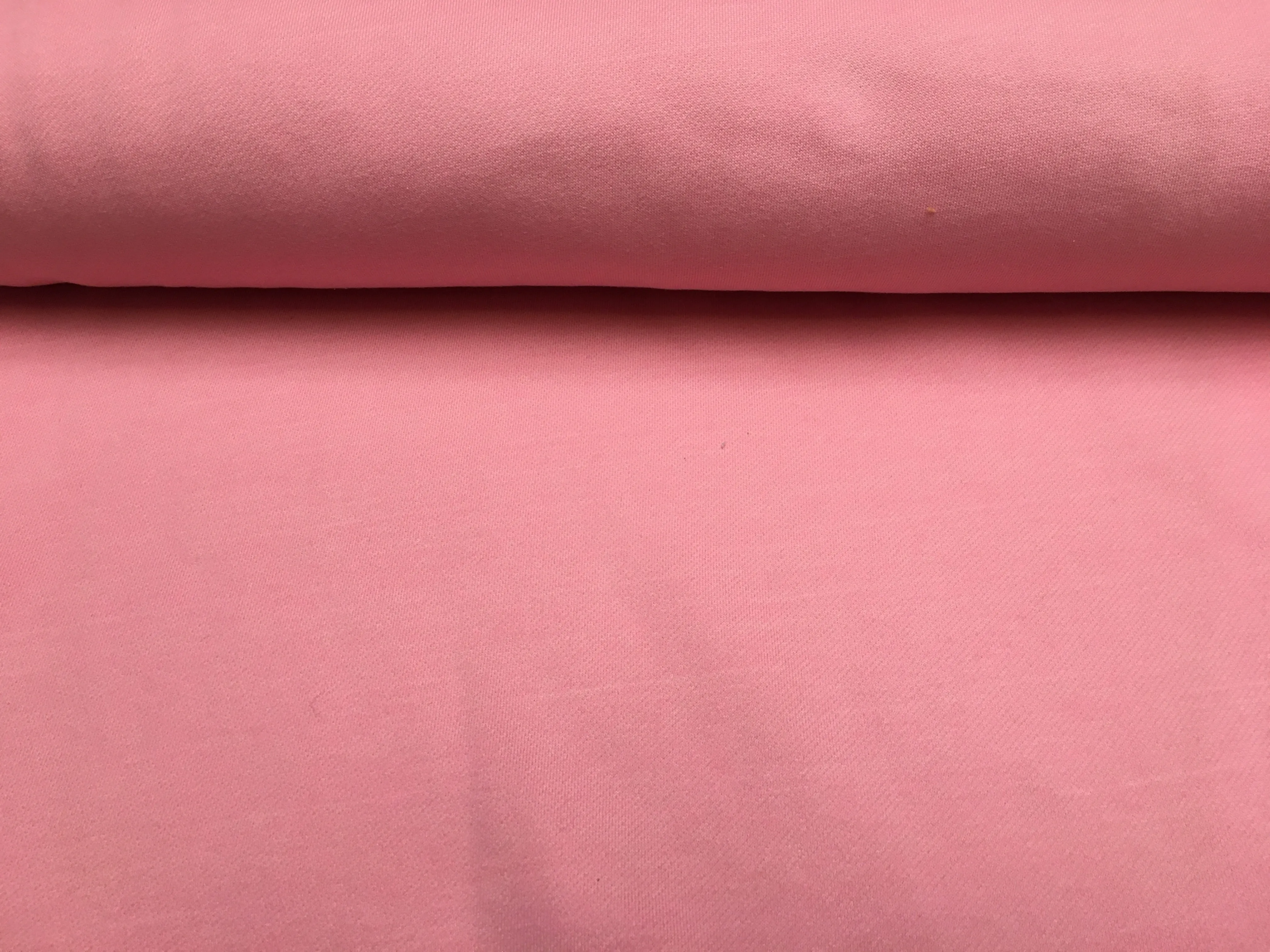 Dicker, weicher und warmer Alpenfleece Sweat in rosa aus reiner Baumwolle