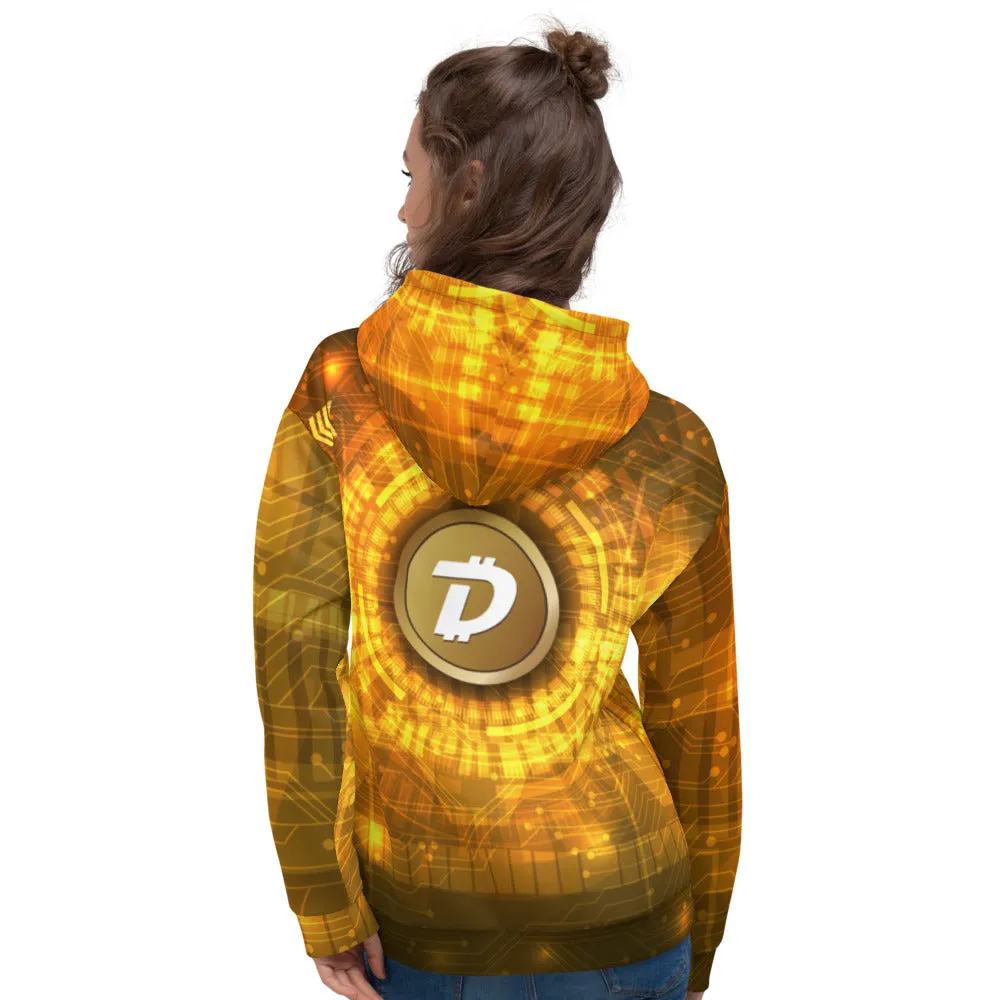 DigiByte AOP Gold Women's Hoodie