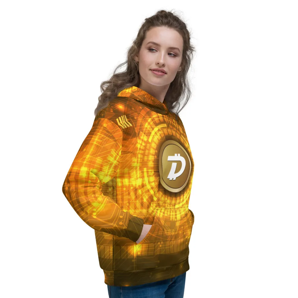 DigiByte AOP Gold Women's Hoodie