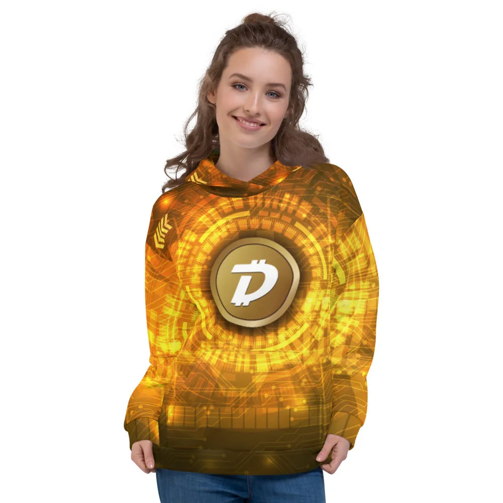 DigiByte AOP Gold Women's Hoodie