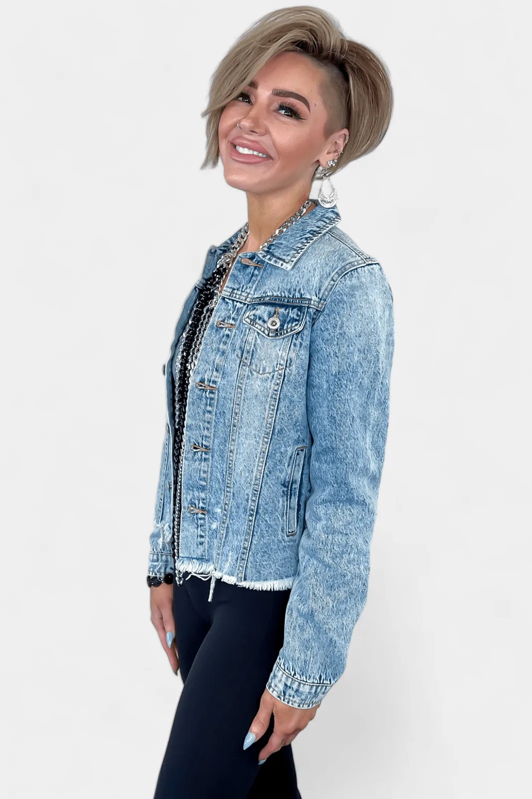 Distressed Denim Jacket