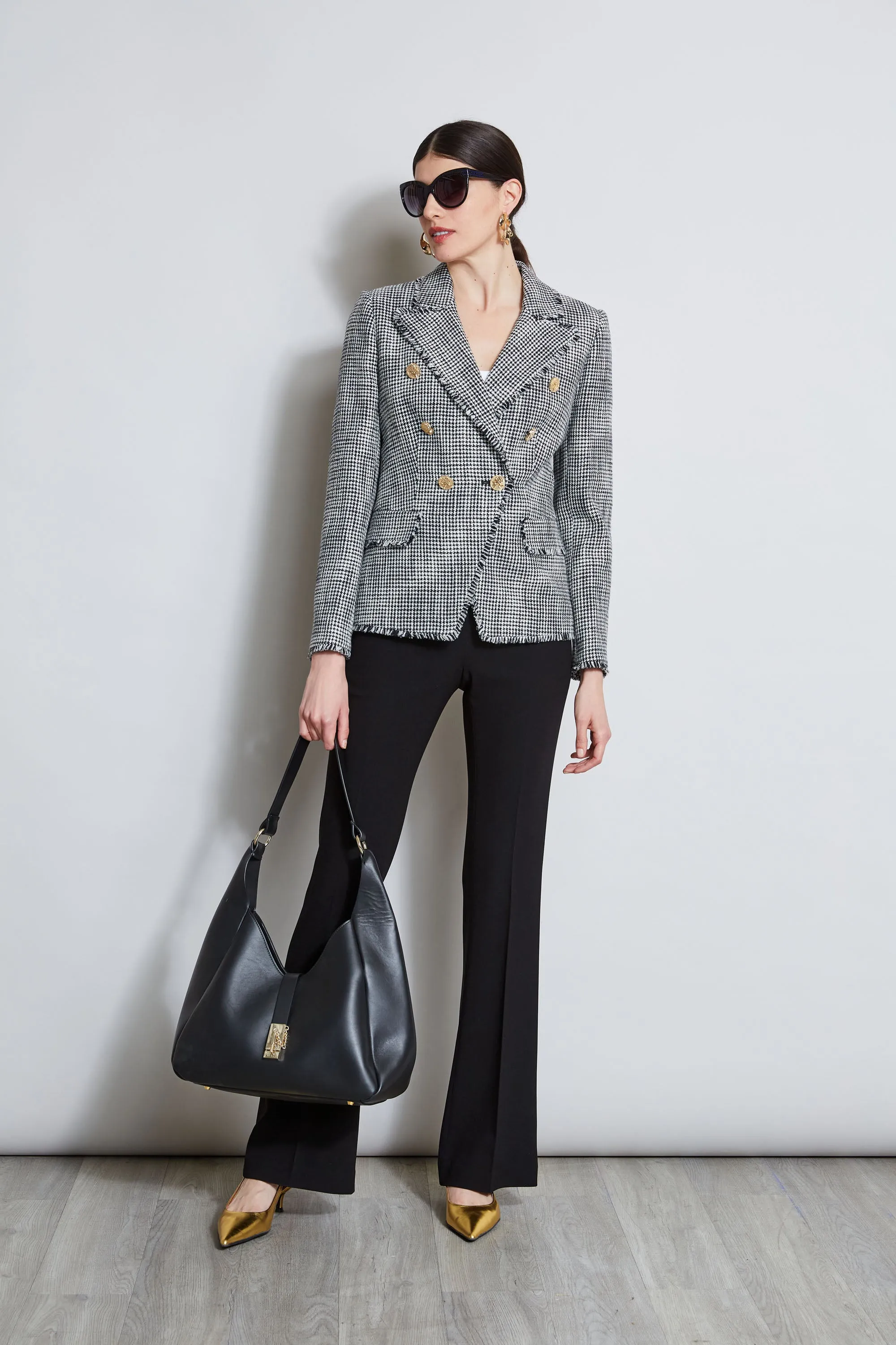 Double Breasted Tweed Blazer