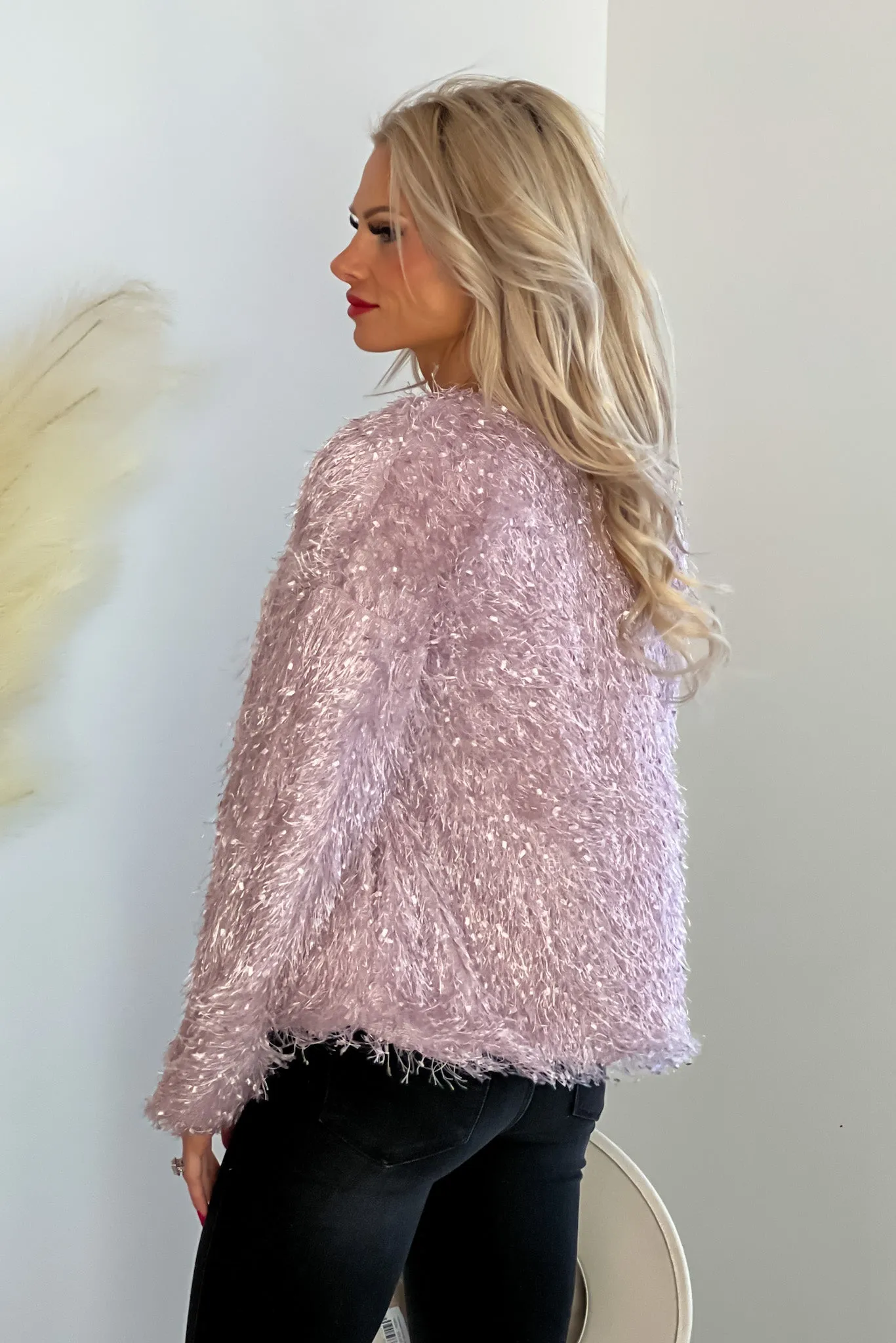 Electric Nights Faux Fur Jacket : Lilac