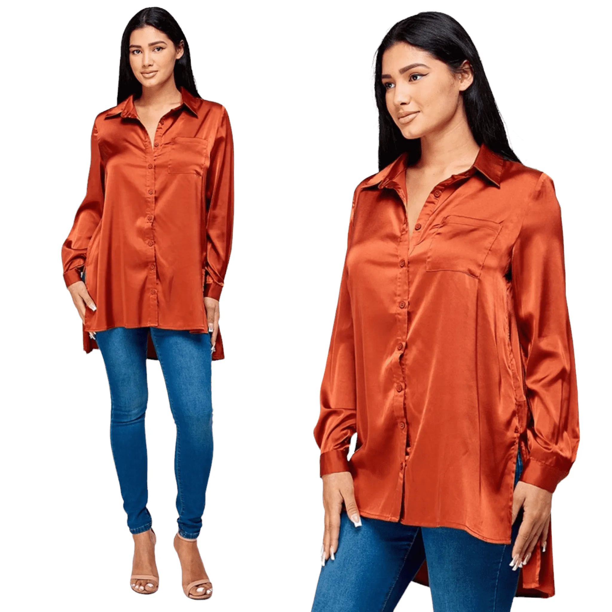 Feel My Love Tunic-Rust