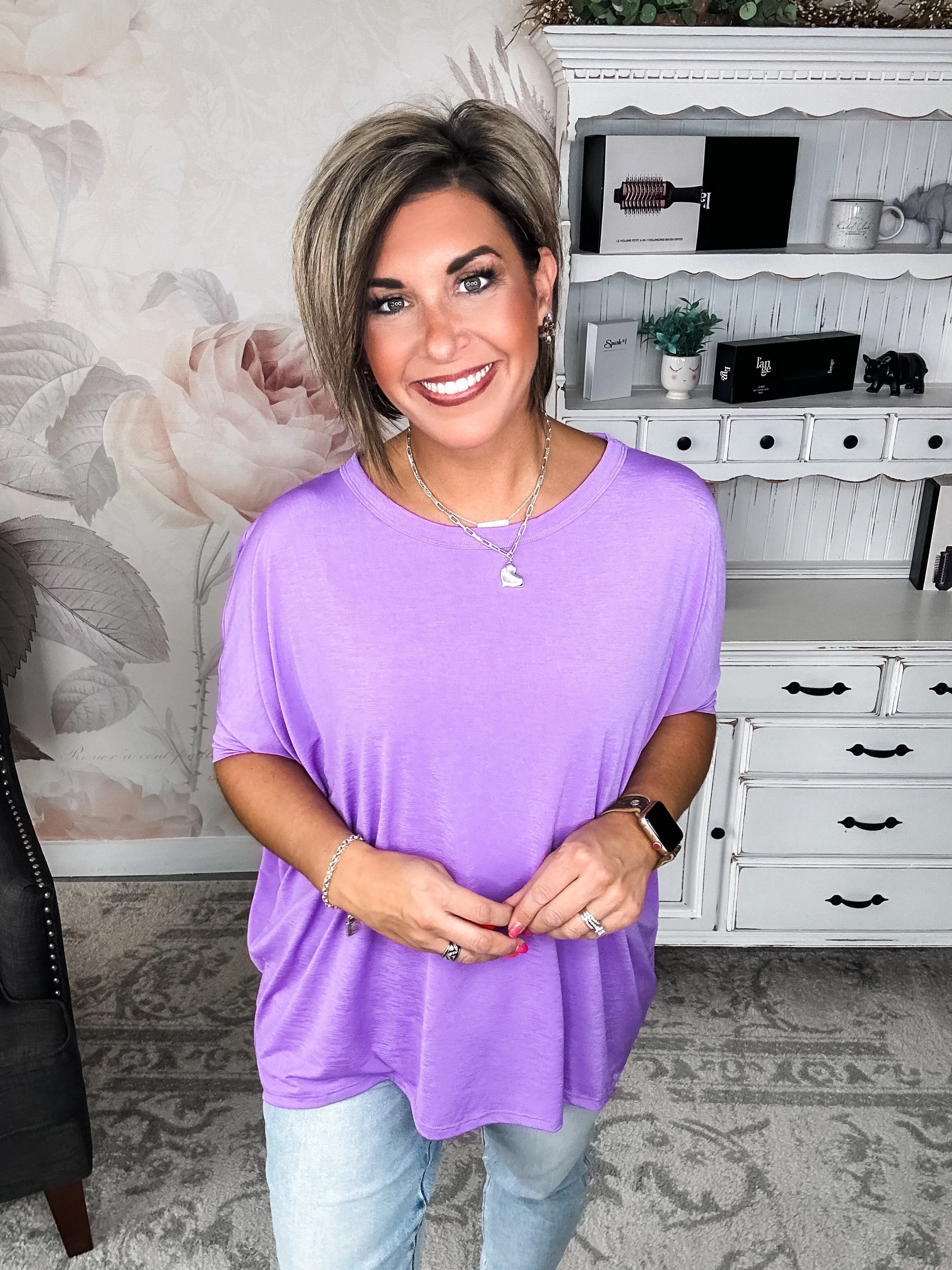 Feeling Free Tunic Top - Lavender