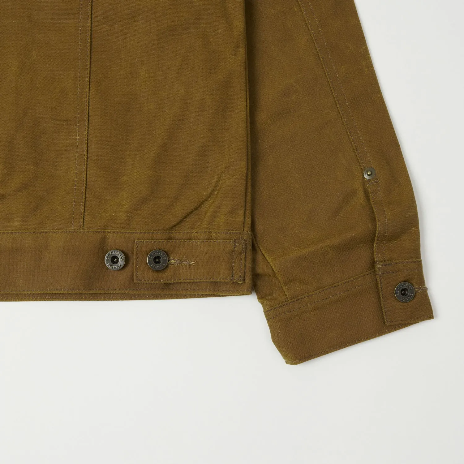 Filson Tin Cloth Short Lined Cruiser Jacket - Dark Tan