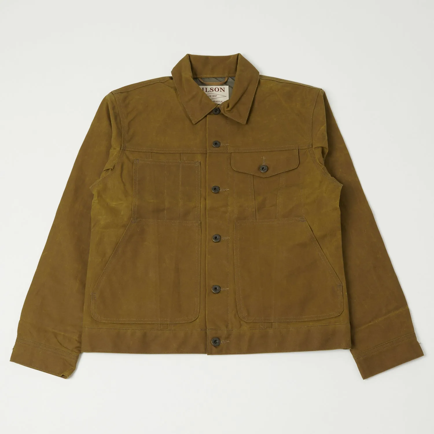 Filson Tin Cloth Short Lined Cruiser Jacket - Dark Tan