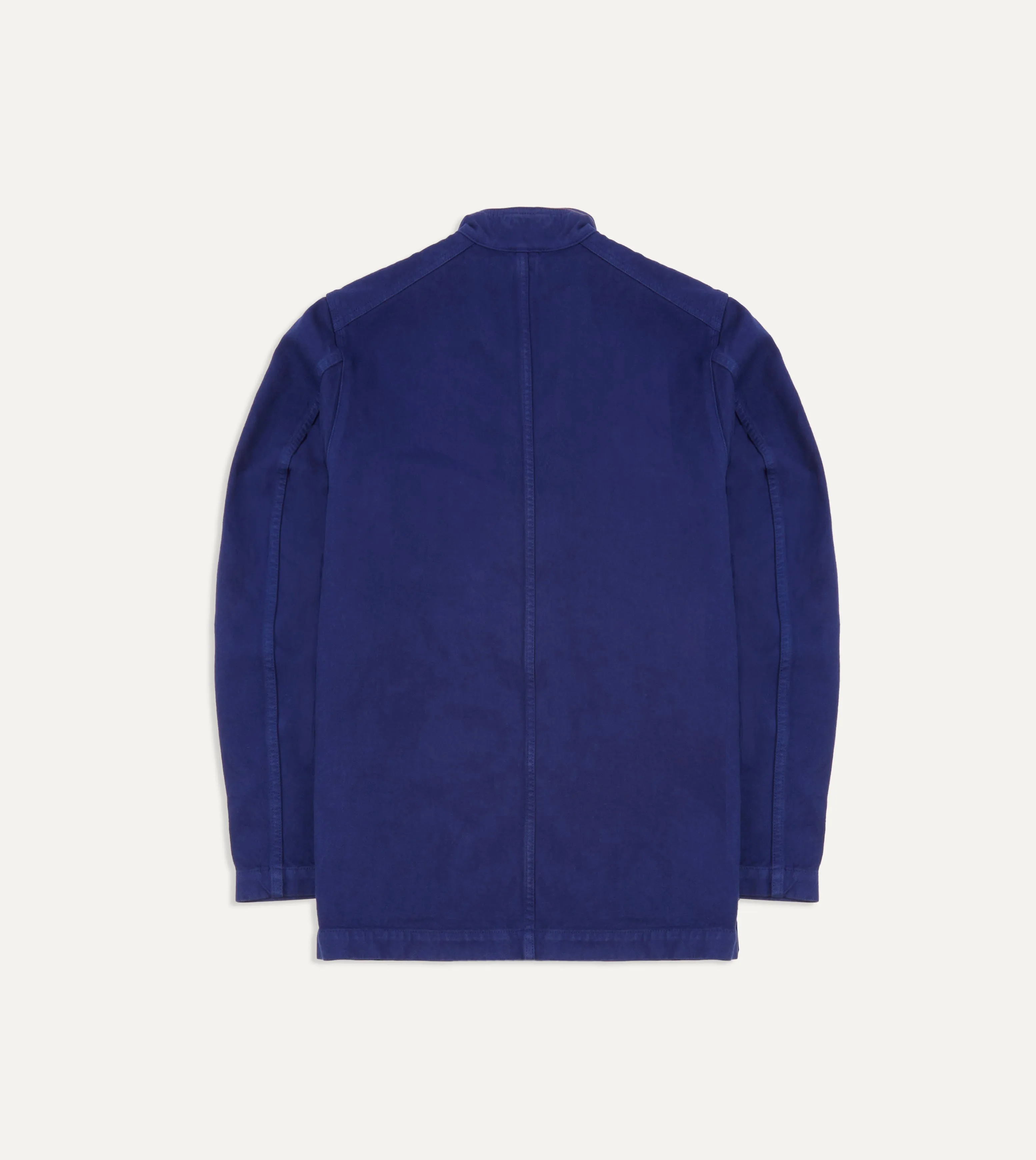 French Blue Cotton Twill Five-Pocket Artists Chore Jacket