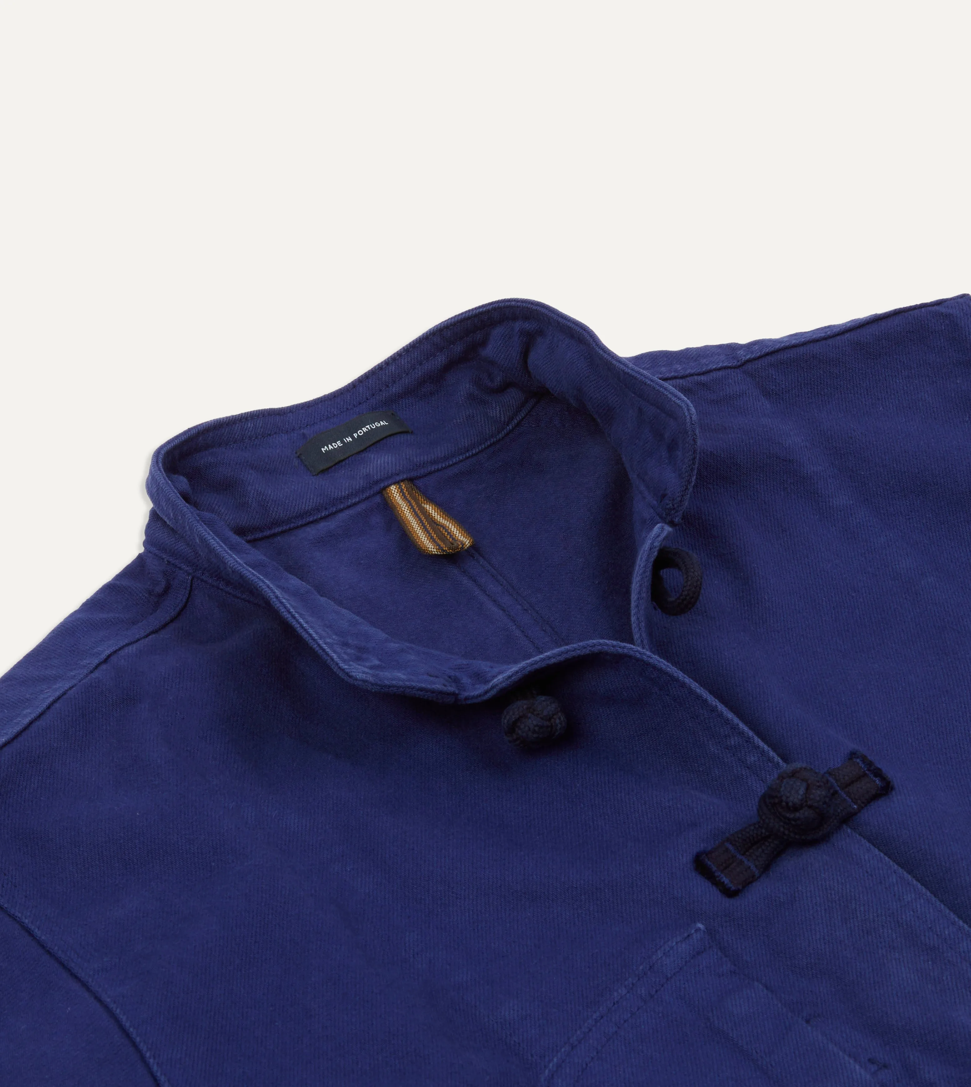 French Blue Cotton Twill Five-Pocket Artists Chore Jacket