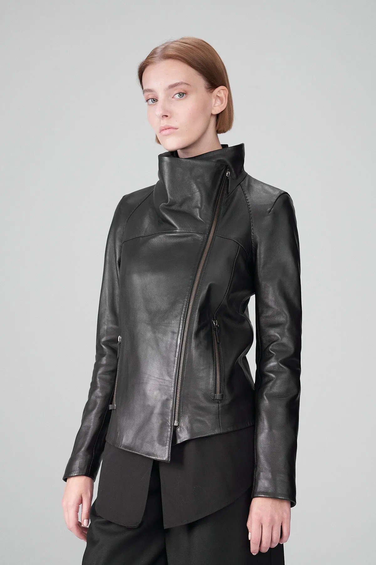 Freya - Black Leather Jacket