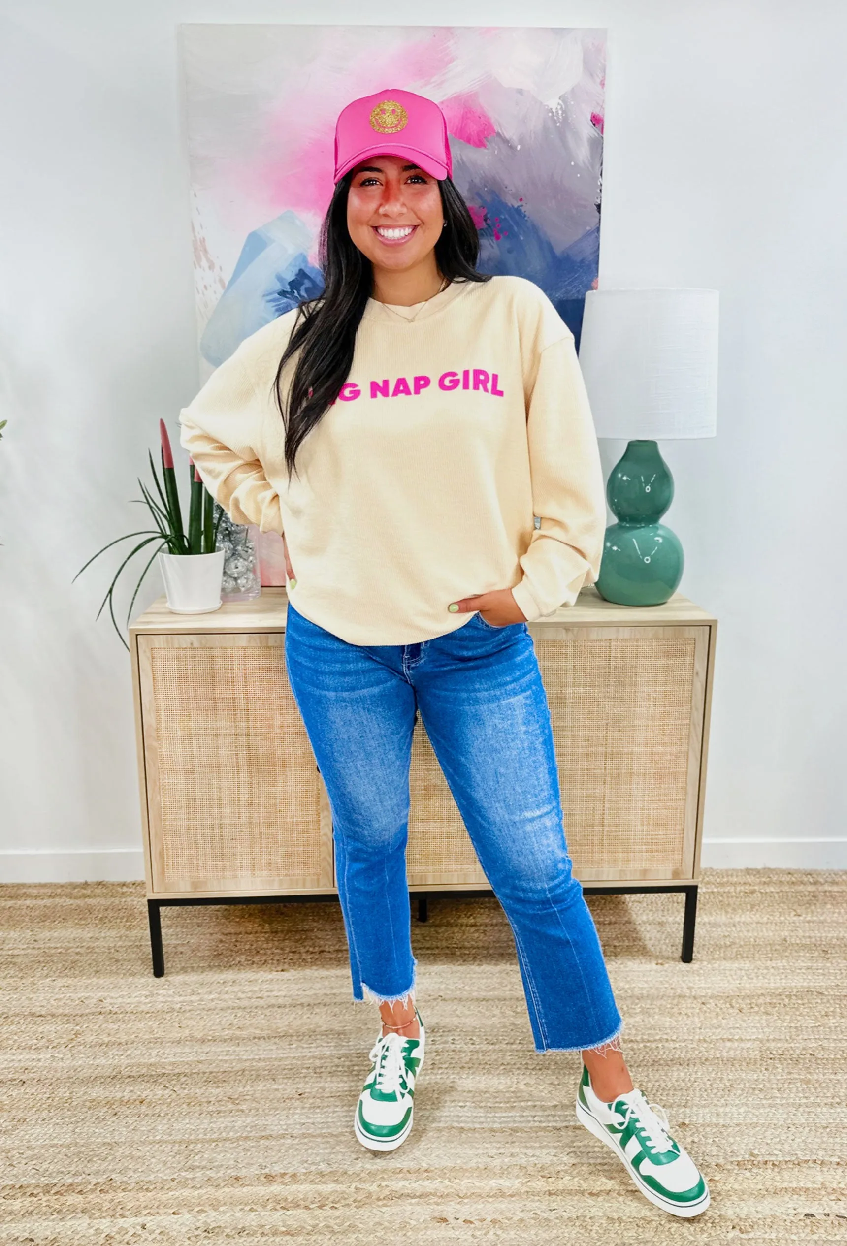 Friday   Saturday: Big Nap Girl Corded Pullover