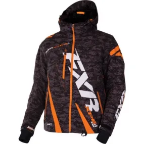 FXR Mens Boost Jacket in Black/Grey with Digi and Orange Accents