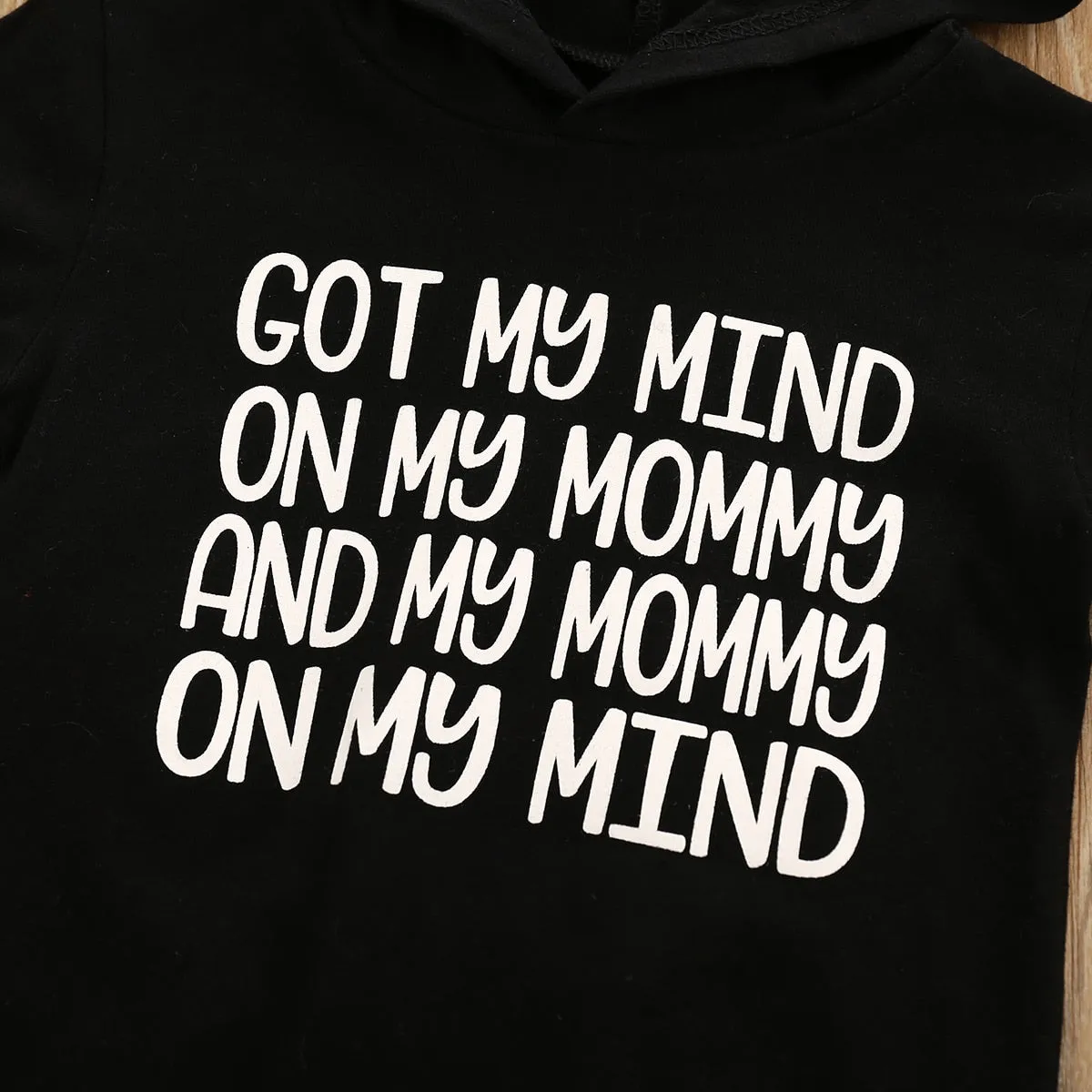 Got My Mind on My Mommy Hoodie and Jean Set Baby Boy Outfit Winter Clothes