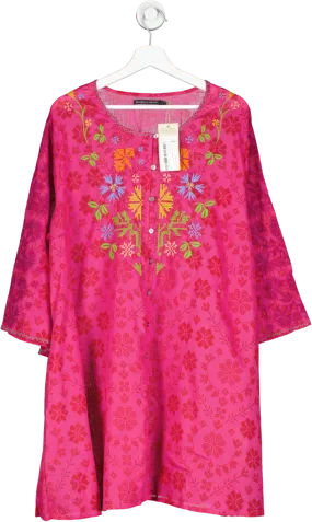 Gudrun Sjoden Pink Embroidered Tunic UK XL