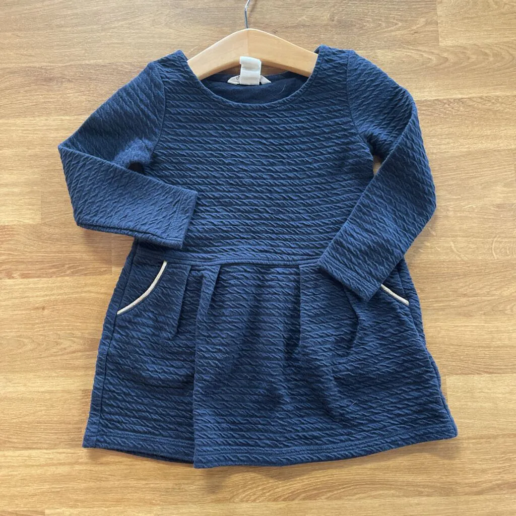 H&M Textured LS Dress 18/24M