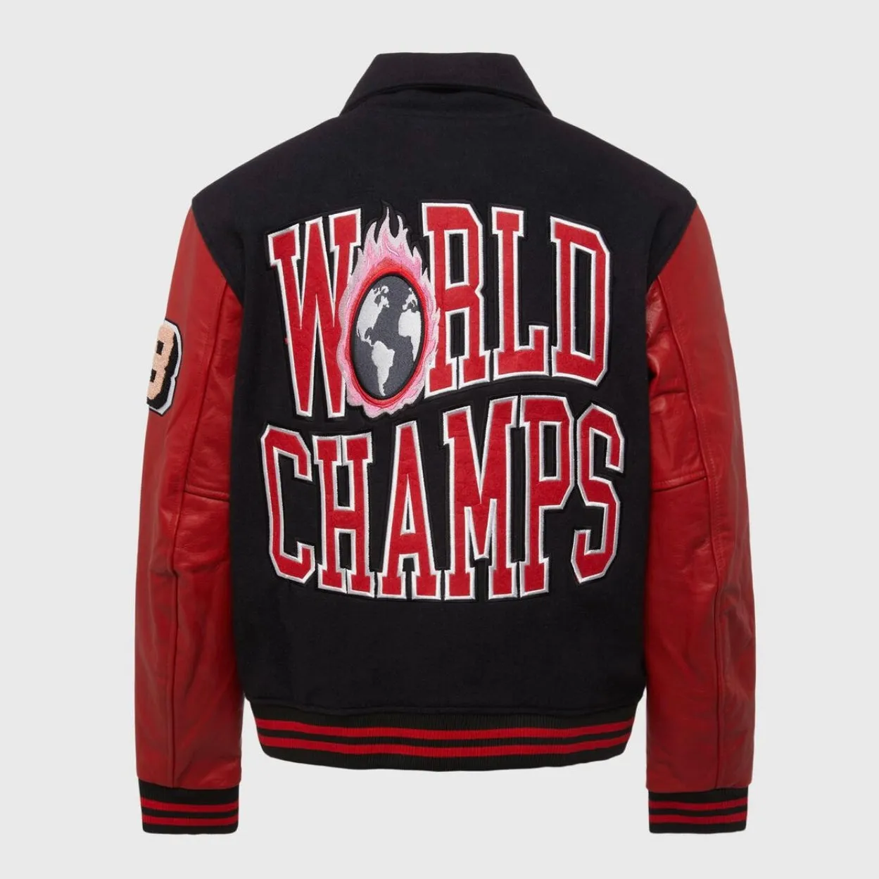 Homme Femme World Champs Letterman Jacket (Black/Red)