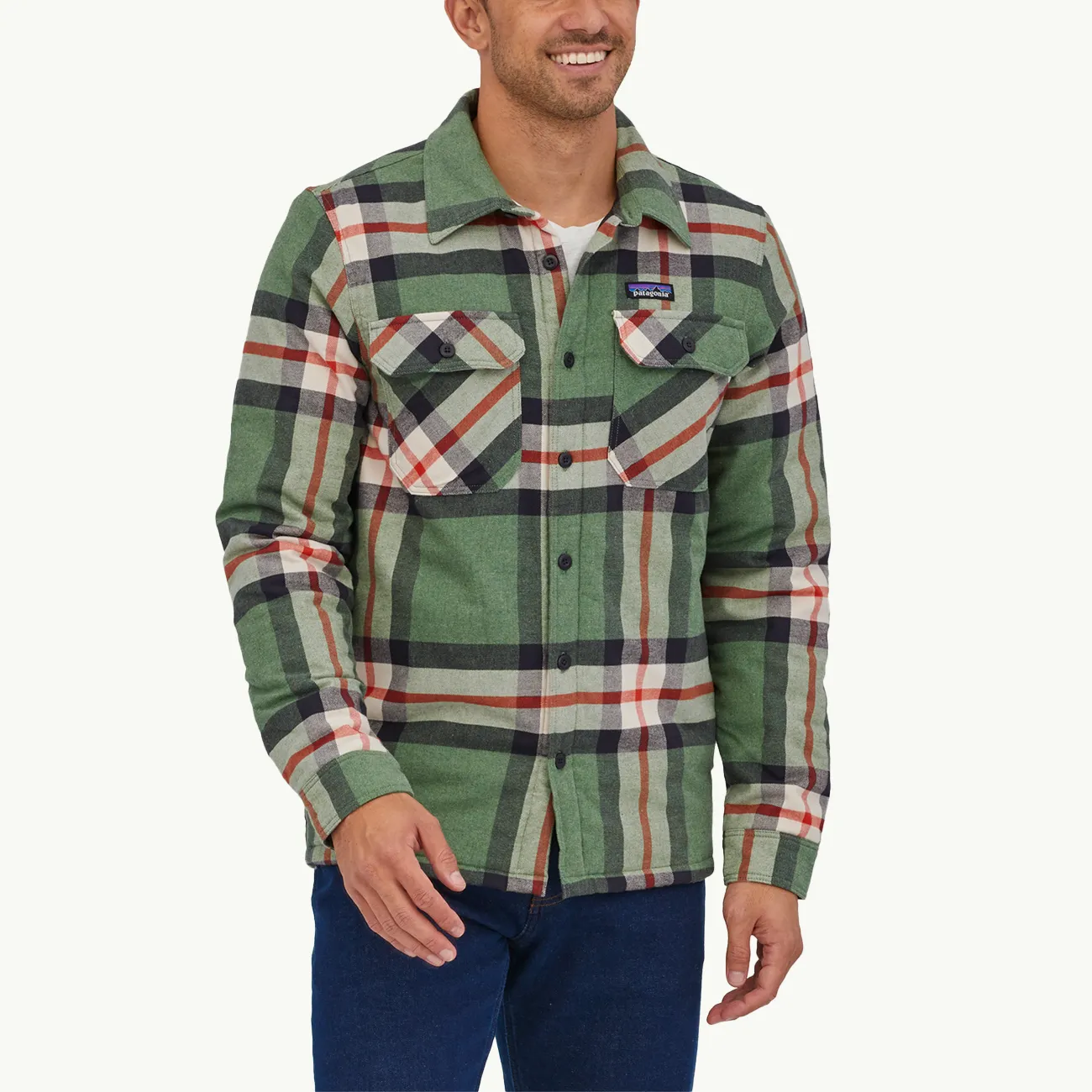 INSULATED ORGANIC COTTON MW FJORD FLANNEL SHIRT HEMLOCK GREEN