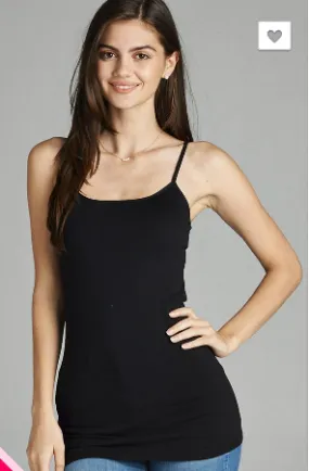 Jackie Long Line Cami Black