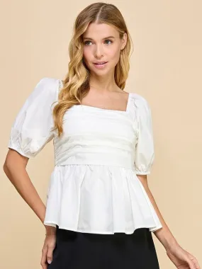 Lexi Pleated Peplum Top