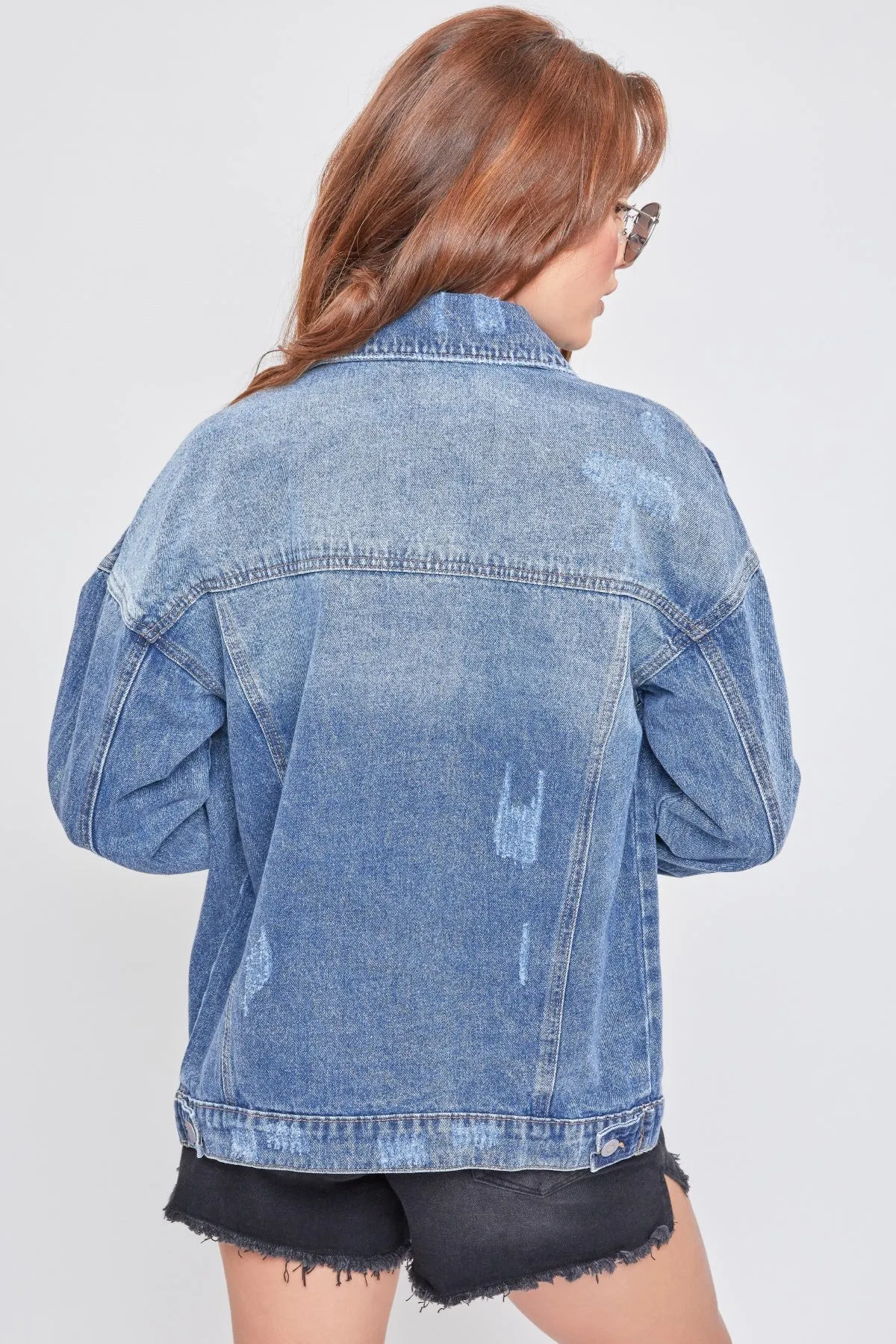 Loose Fit Denim Jacket in Medium Wash