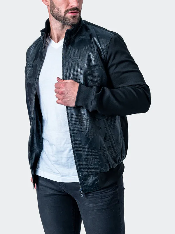 Maceoo Jacket | LEATHER MAP BLACK