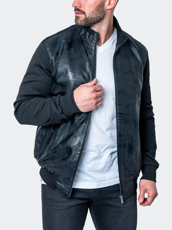 Maceoo Jacket | LEATHER MAP BLACK