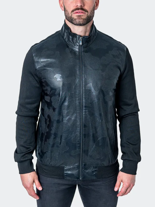 Maceoo Jacket | LEATHER MAP BLACK