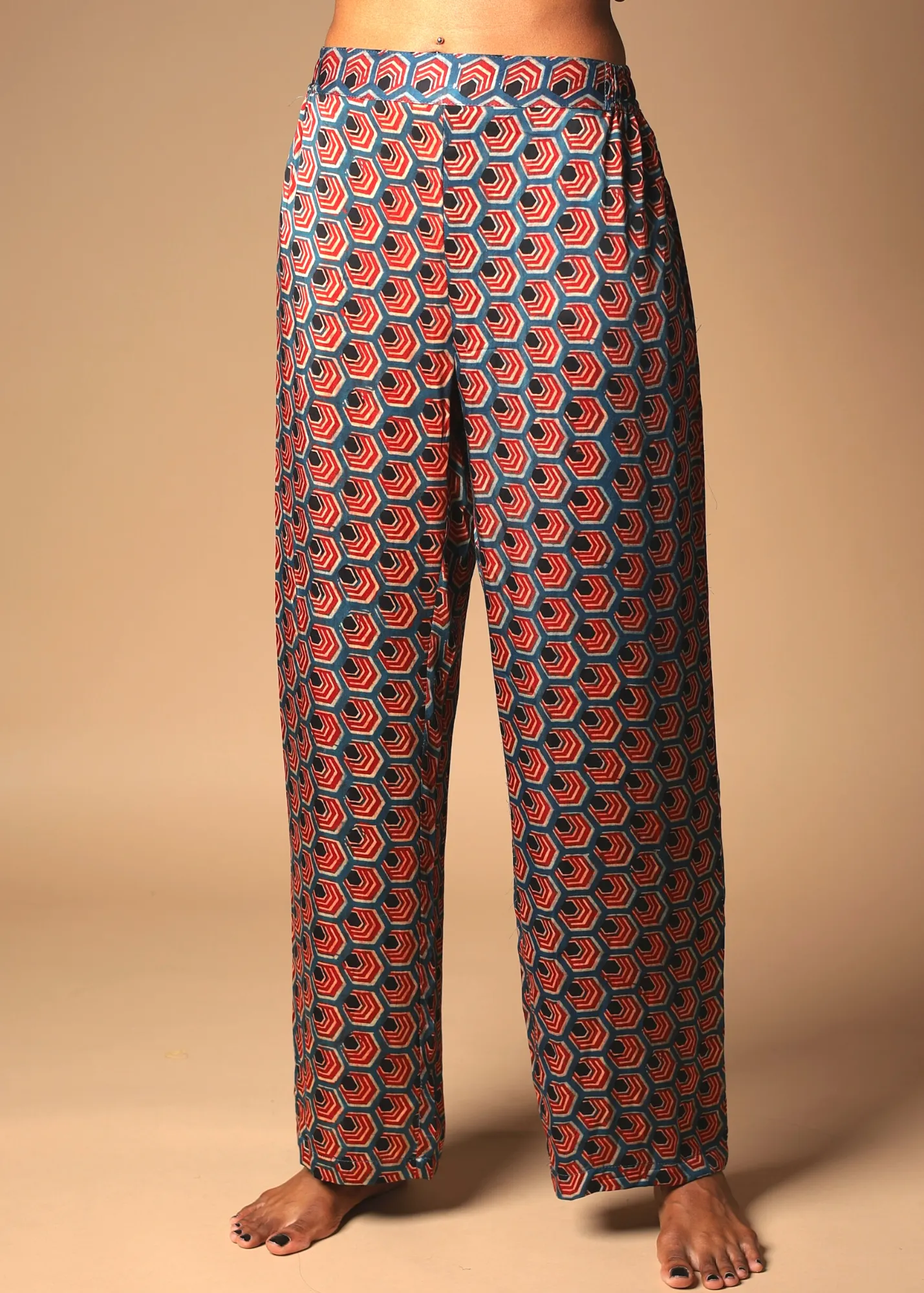 Marina Crop Pant - Ajrakh Retro