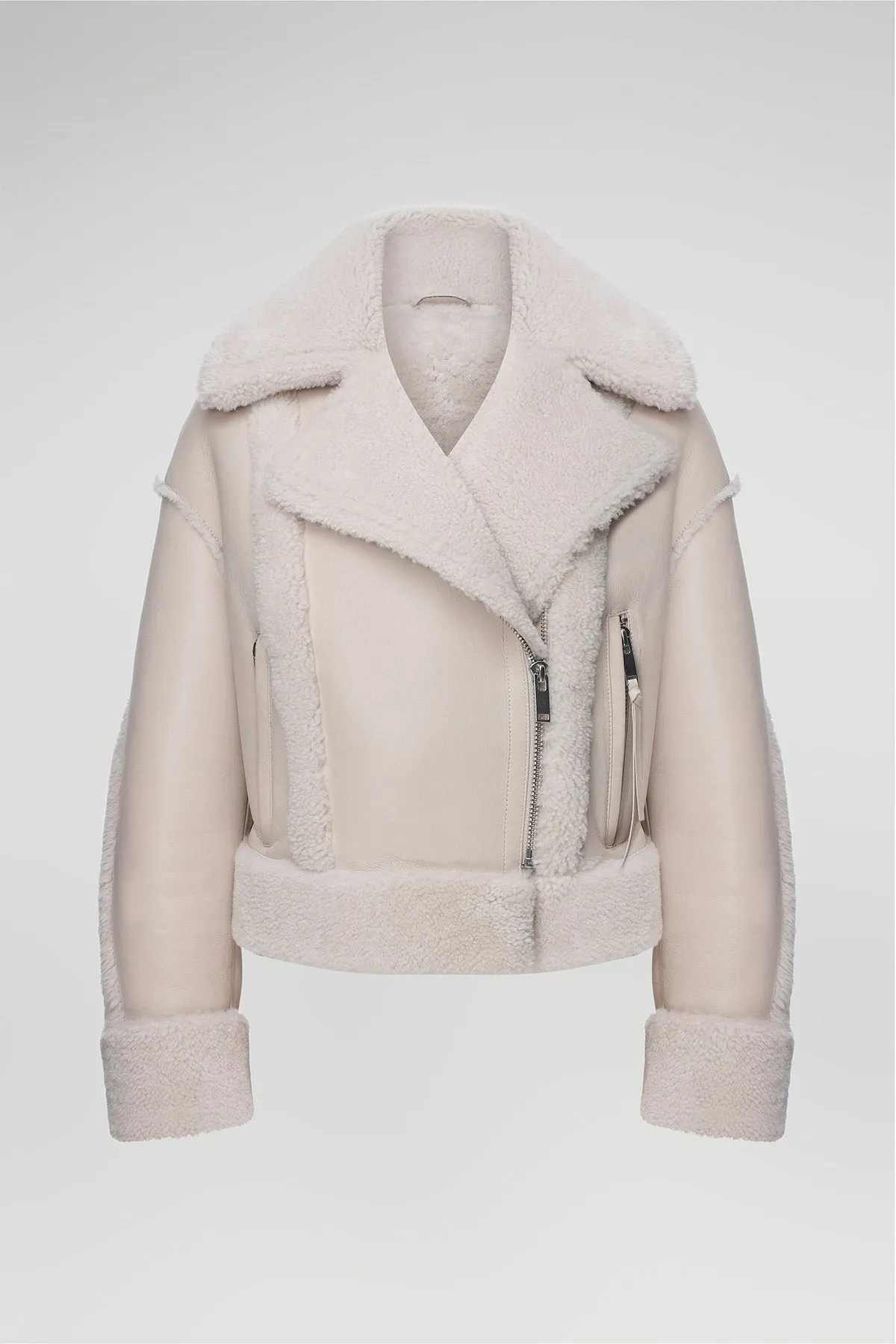 Marion - White Shearling Jacket